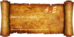Amrein Eugén névjegykártya